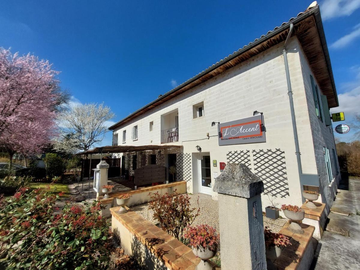 L'Accent - Hotel 2 Etoiles Et Restaurant - Logis Hotels Astaffort Kültér fotó